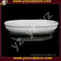 Home Decoration White Marble Round Stone Bathtub